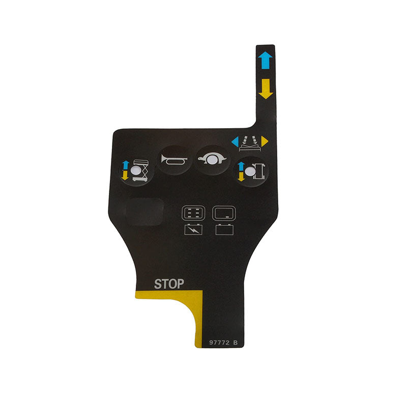 Control Box Overlay Decal 97772 97772GT 97772 B for Genie GR-12 GR-15 GR-20 GS-1530 GS-1930 GS-2032 GS-3232 QS-12R QS-15R QS-20R
