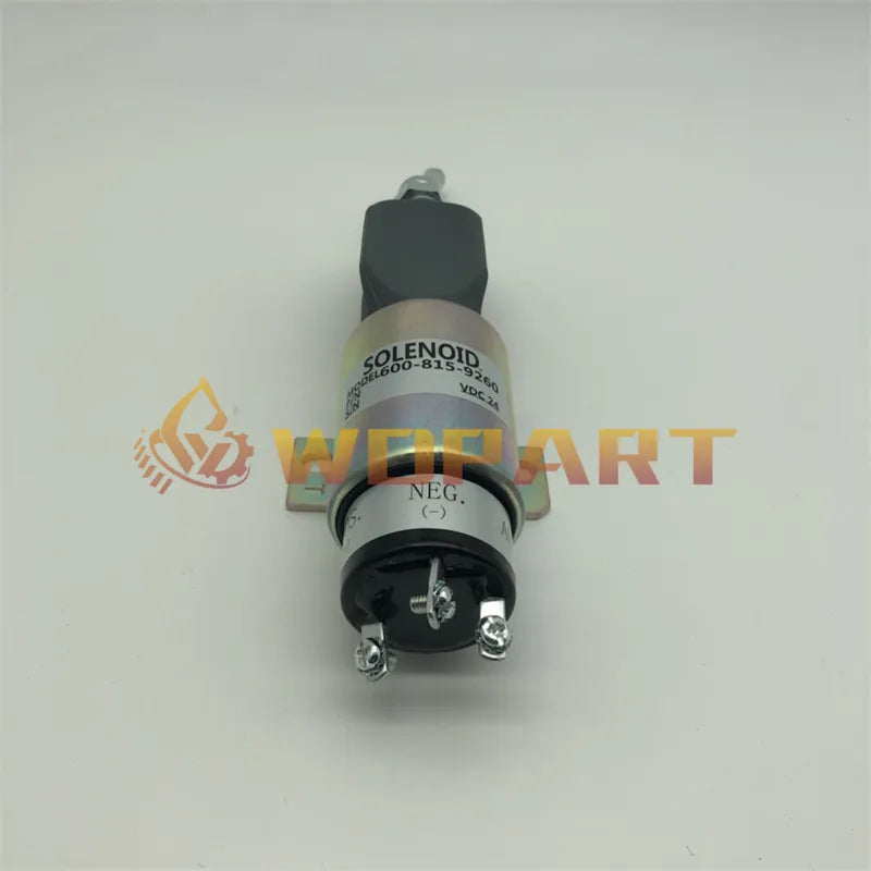 24V 600-815-9260 6008159260 Stop Solenoid for Komatsu PC128US-2 PC138US-2 WA100-5 WA150-5 WA320-5 WA80-3