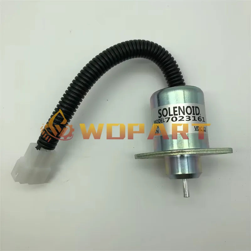 7023161 Fuel Shutoff Solenoid 12V with 3 Pins for JLG Lift Kubota D905 Engine