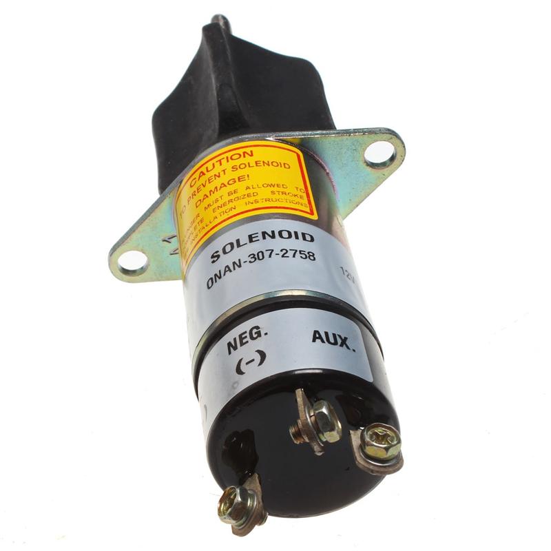 307-2758 12V Stop Governor Solenoid with Three Terminal - 0