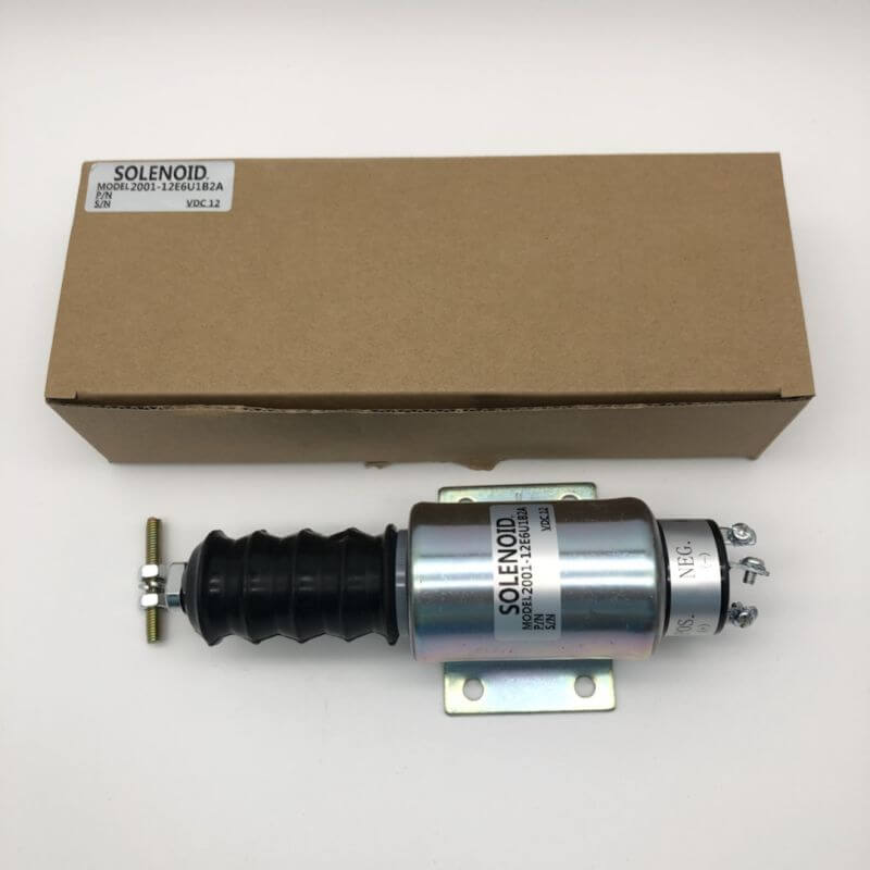 Diesel Stop Solenoid SA-3069 2001-12E6U1B2A with 3 Terminals 12V for Woodward 2000 Series
