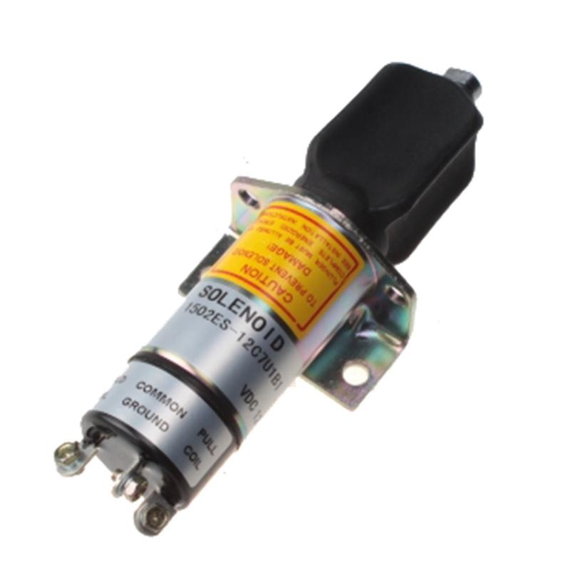 Diesel Stop Solenoid 1500-1000 1502ES-12C7U1B1 ES1502C-12V T20 with 3 Terminals for Woodward 1500 Series 12V | WDPART