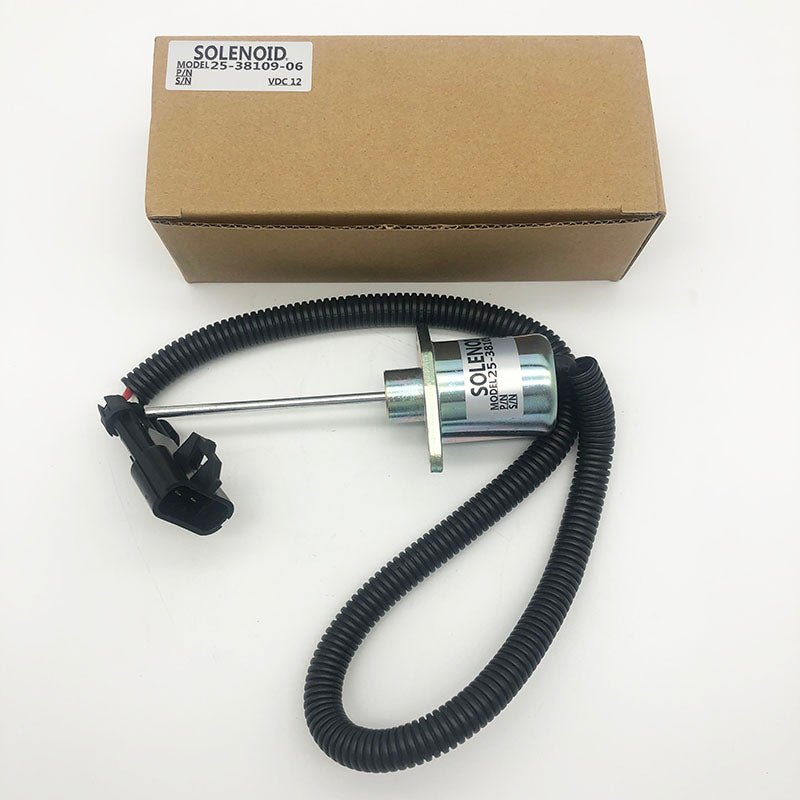 Replacement 25-38109-06 12V Fuel Stop Solenoid for Kubota 05 06 Series | WDPART