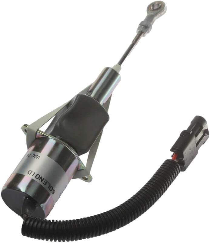 RE55416 Fuel Shut Off Solenoid for John Deere Engine 6076 Crawler Bulldozer 750C 850C Excavator 792DLC