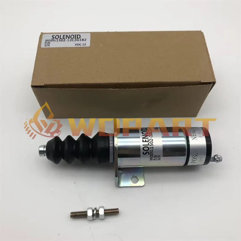 12V Diesel Stop Solenoid 1500-2060 1502-12C2G1B2 with One Treminal for Woodward 1500 Series