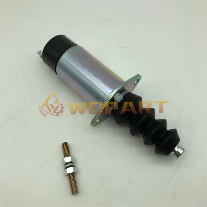 Diesel Stop Solenoid 1500-2149 1502-12A6U1B2S1A 12V with 3 Terminals for Woodward 1500 Series
