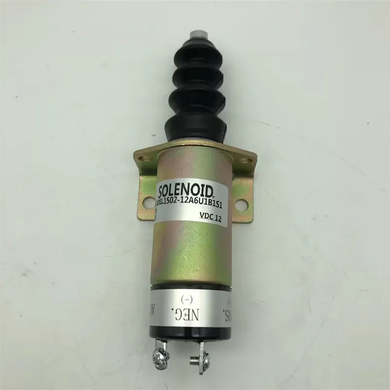 1500-2083 1502-12A6U1B1S1A Diesel Fuel Stop Solenoid for Woodward 12V Engine 2 Terminals