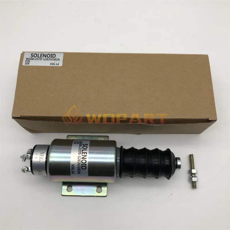 Wdpart Diesel Stop Solenoid 2300-1503 2370-12E2U1B2A with 3 Terminals for Woodward 2370 Series