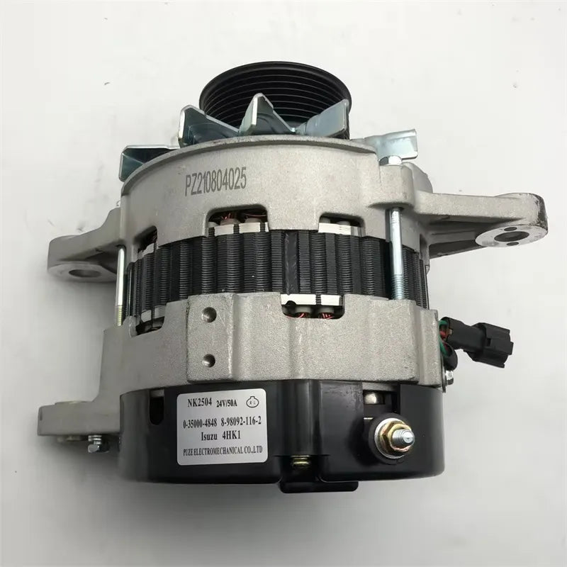 WDPART Alternator 24V 8-98092116-1 8-97375017-1 For Hitachi Excavator ZAX230 ZAX240-3 Isuzu Engine 4HK1