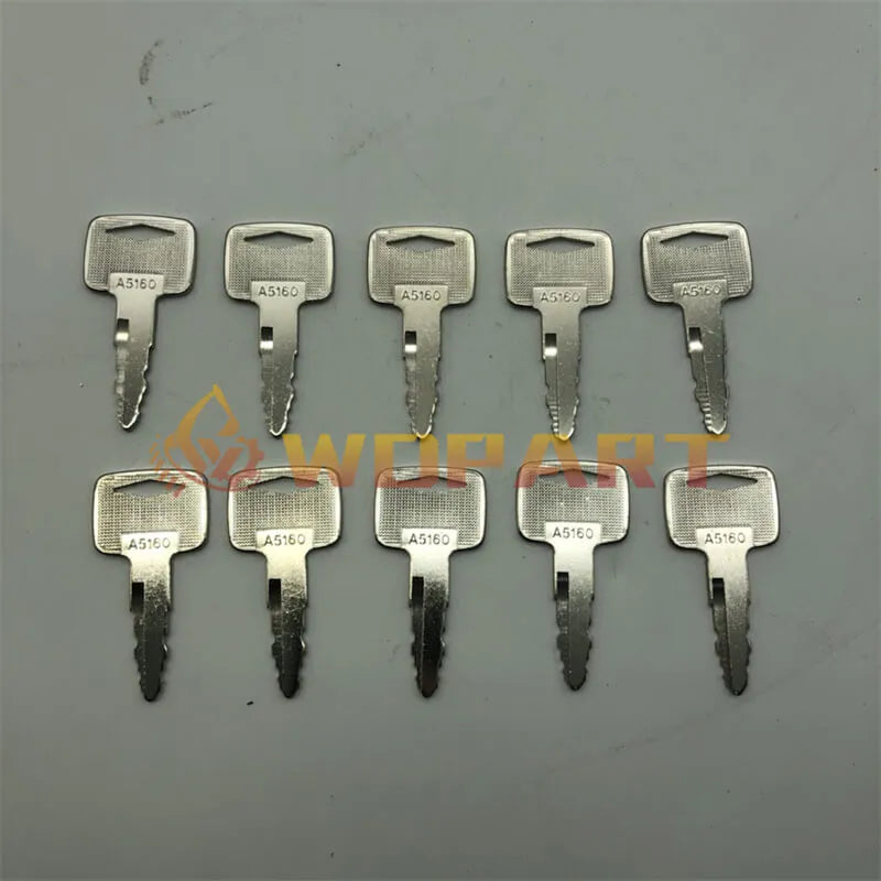 5PCS A5160 91A07-01910 Ignition Keys for Caterpillar CAT Mitsubishi Forklift