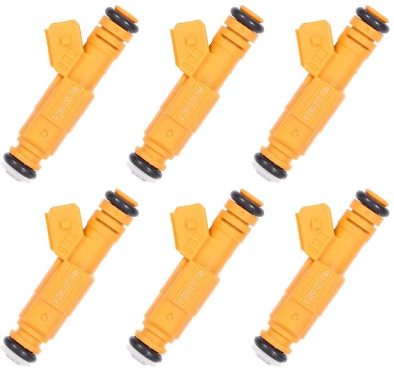 6Pcs OEM Bosch Fuel Injectors 0280155746 for 96-98 Volvo 960 S90 V90 2.9L I6 Jeep 4.0L