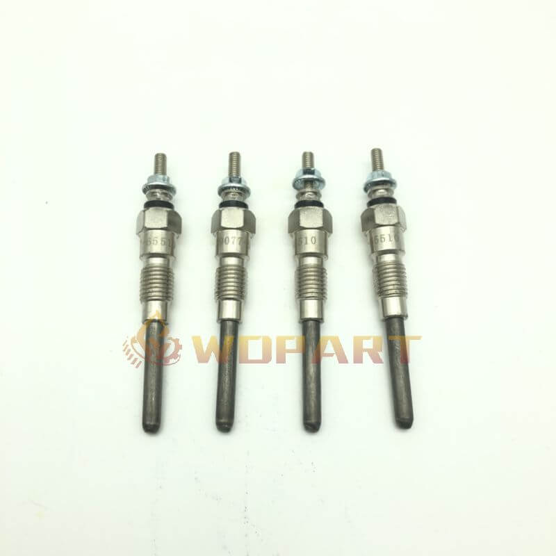 4PCS Glow Plug 19077-65510 19077-65511 for Kubota L Series V2203 KX121-3  KX161-2 KX131-3S R510 R520 R520S D1803 D1703 D1503 D1403