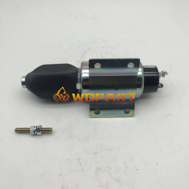 3040174 Diesel Fuel Shutoff Stop Solenoid for Snorkel Elevator 12V with 3 Terminals