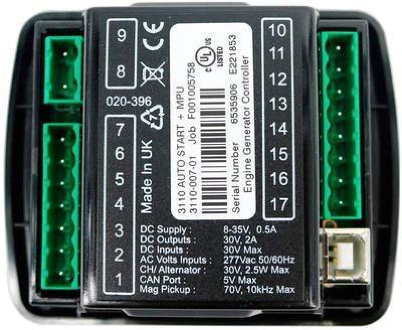 DSE3110 MPU Controller UTO Start MPU Model Number 3110-008-0 - 5