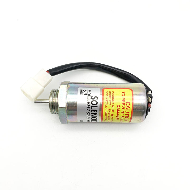 8973295680 897329-5680 Fuel Shut Off Stop Solenoid 12V for Isuzu 3LD1 3LD2 4LE1 3LB1 4LB1 Hitachi EX50U EX55 ZX55UR Mini Excavator