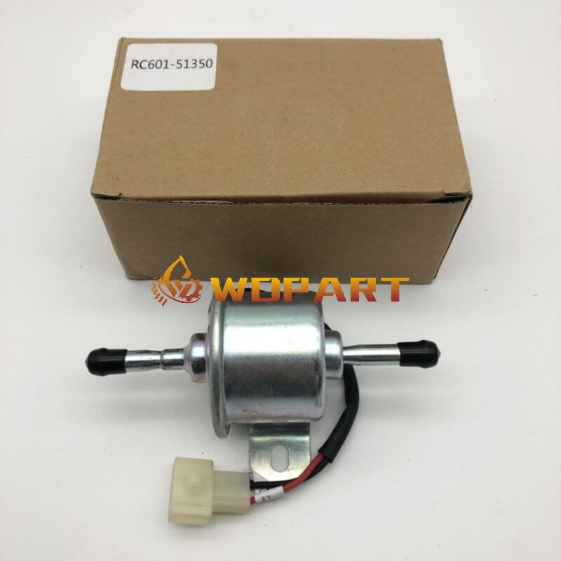 12V Fuel Pump RC601-51350 For Kubota Tractor BX1500 BX22 BX25 M108 M8560 M9960 G2160