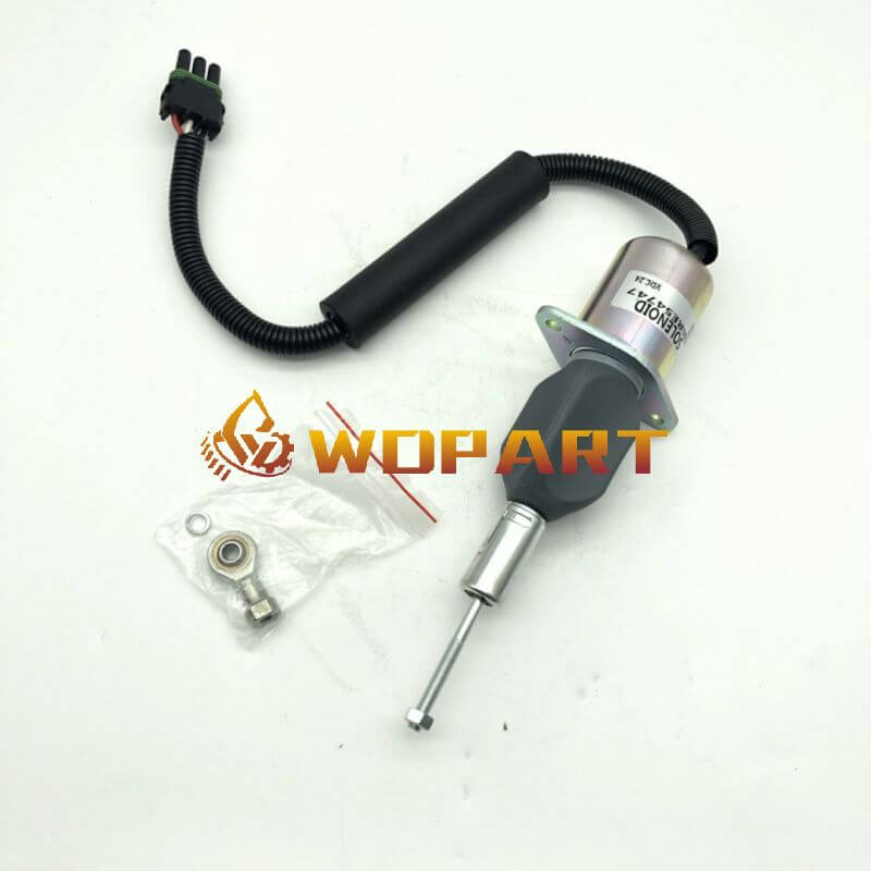 RE54747 Fuel Shutoff Solenoid 24V for John Deere 770C 770CH and 772CH Engine Graders 330LC 330LCR 770C