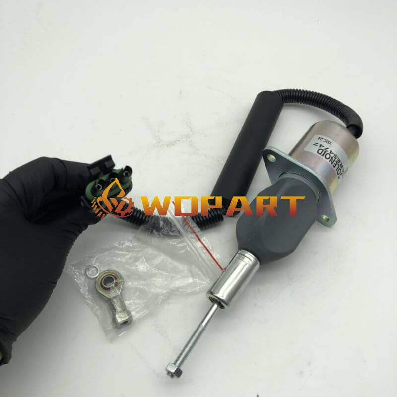 RE54747 Fuel Shutoff Solenoid 24V for John Deere 770C 770CH and 772CH Engine Graders 330LC 330LCR 770C