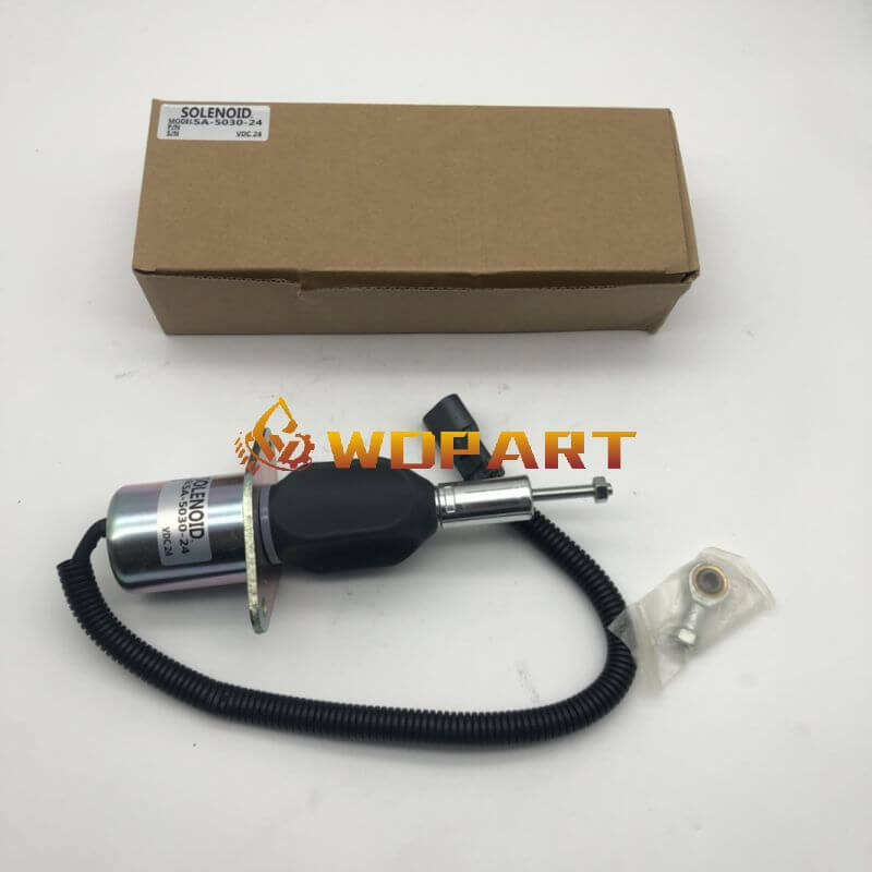 Replacement 4063712 SA-5030-24 4063500 6743-81-91 24V Shutdown Solenoid for Cummins C8.3L engine